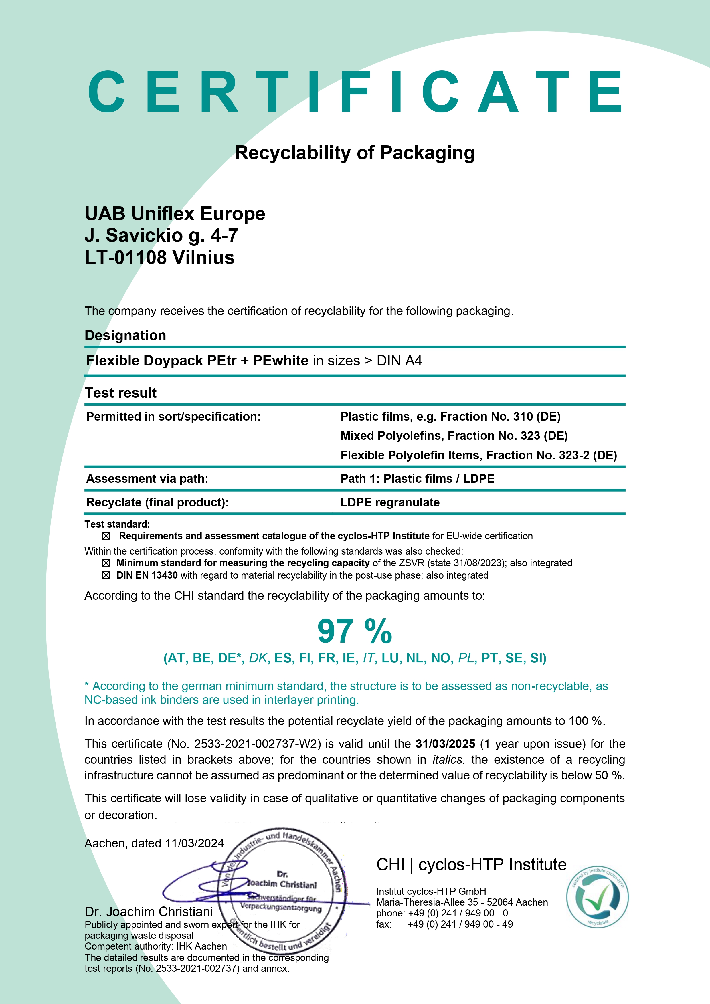 Recyclable flexible packaging - 10
