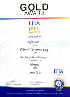 Uniflex EFIA 2016 Gold Award