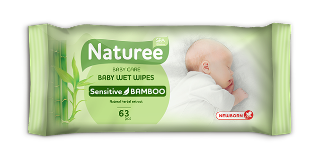 Flexible packaging for wet wipes Naturee Bamboo