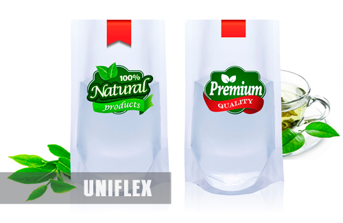 Pouches with labels
