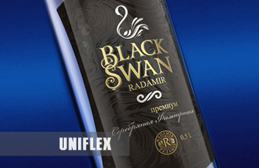 Black Swan. Self-adhesive label