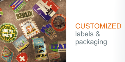 Ample options for customization of labels and flexible packages